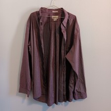 Eddie Bauer Mens 3XL Tall Purple Casual Shirt Wrinkle Free Classic Fit
