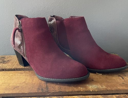 Vionic Anne Women's 7.5 Red Wine Suede 