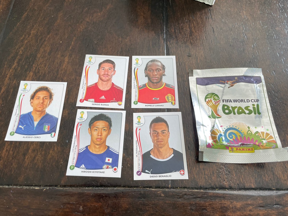 1) Sealed Pack (5 Stickers) 2014 Panini World Cup Soccer Germany