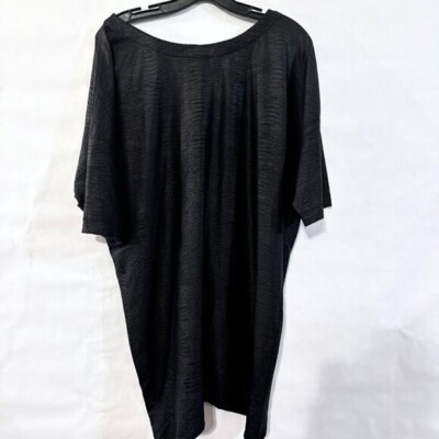 Zara Basic Tee Shirt Leather Dress Tunic Formal Club Rubber Evening  Size Medium