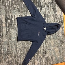 Vintage Champion Reverse weave Heavy blue Hoodie Youth Medium