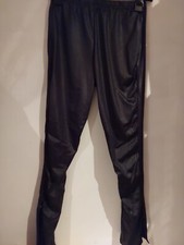  NEW Boohoo. Black Split Hem Leather Look Leggings. Size 10