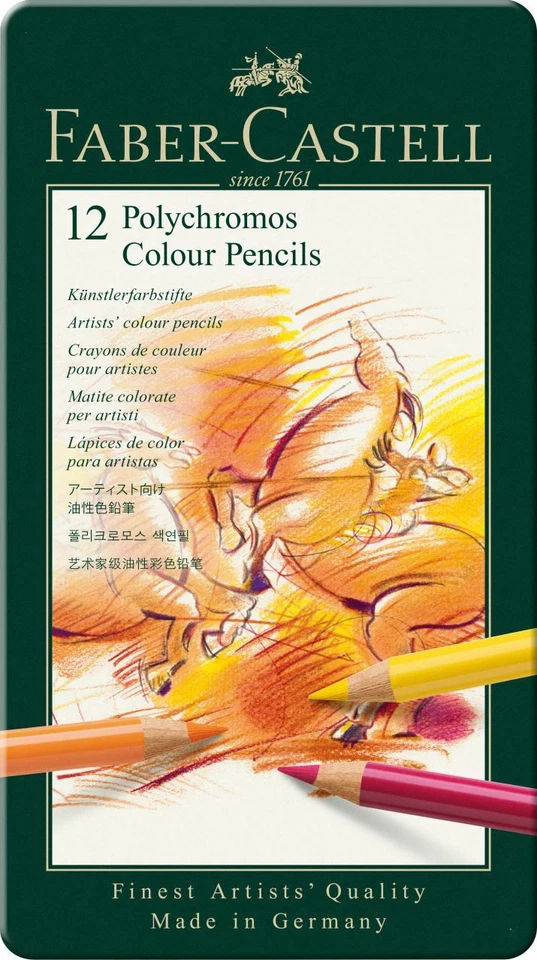Faber-Castell Polychromos Stifte Professionell Farben 12pc Dose Set - Bild 2 von 4