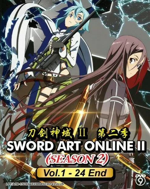 DVD Anime SWORD ART ONLINE Season 2 Complete Series (1-24 End) English  Subtitle