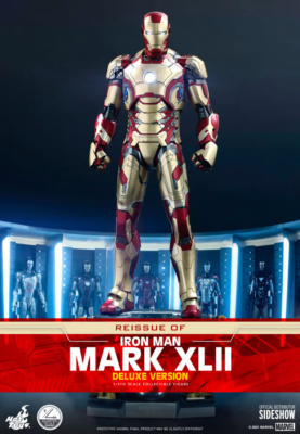 1/4 Scale Iron Man 3 Iron Man Mark XLII Deluxe Reissue Hot Toys