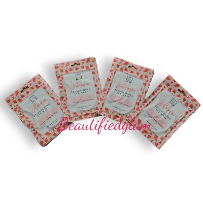 4-PC THE BEAUTY CROP Watermelon Brightening Eye Masks 4 x .22 oz / 6 g NEW