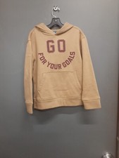 Kids Old Navy Go For Your Goals Brown Hoodie sz M/8
