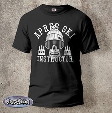 Apres Ski Instructor T-Shirt Fun Shirt Geschenk Skifahren Skilehrer Bier S-5XL