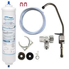 FAUCET TAP DRINKING WATER FILTER SYSTEM WITH 10m TUBE 3/8" TEE VALVE ACCESSORIES