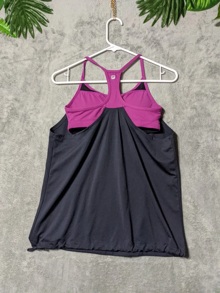 Top FABLETICS Mujer TALLA XXS Tejido Sin Mangas Espalda Corredora Malla Negra Sólida Foto 3 de 4