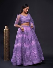 Indian Style Net Lehenga Choli With Dupatta For Party Wedding Wear