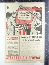 1933 ADVERTISING for Standard Oil Service Red Crown Gasoline delivery truck