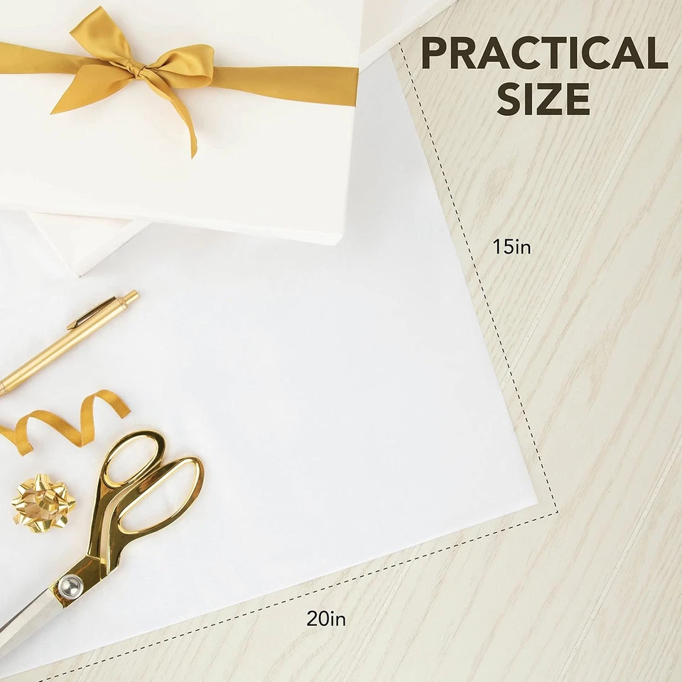 White Tissue Paper for Gift Bags – 100 Sheets Mothers Day Wrapping Paper for Pac - Image 4 of 4