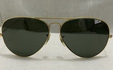 GENUINE Bausch Lomb Ray Ban USA Gold Aviator 62 14 Crystal Green BL Vintage