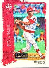 2021 Panini Diamond Kings Baseball Artist Proof Blue #26 Lou Brock 