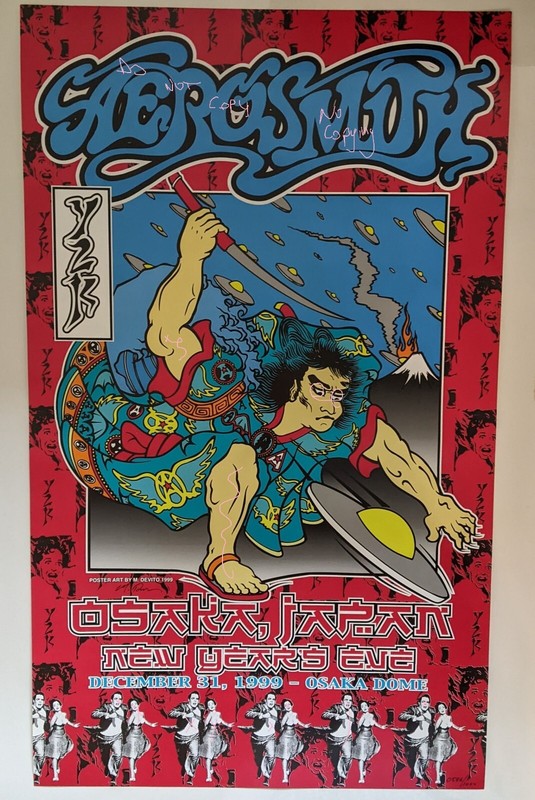 Aerosmith Osaka Japan New Year's Eve 1999 Art Print Poster Original *MINT*