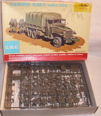 HELLER GMC CCKW 353 US MILITARY TRUCK MODEL KIT BOXED 1/35
