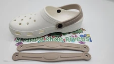 Replacement STRAPS FOR CROC SHOES  SAND COLOR  9 INCHES with 4 Rivets
