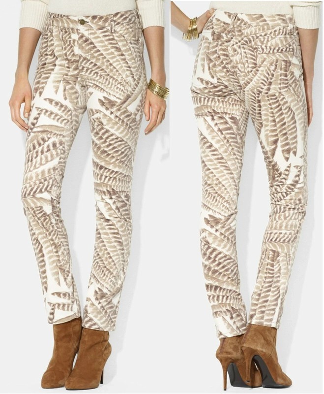 Lauren Ralph Lauren Women’s Stretch  Mid-Rise Straight Pants 16 Feathered