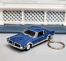 1968 Mercury Cougar Xr7 Blue Custom Diecast Car Awesome Gift 1968 Mercury Cougar Xr7 Blue Custom Diecast Car Awesome Gift