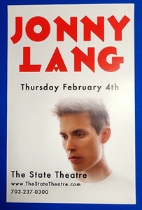 Blues Concert Poster Jonny Lang State Theatre Falls Church VA  11 x 17