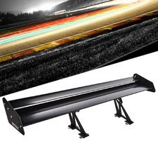 Megan Racing 56" Adjustable Black Double Deck GT Style Rear Trunk Spoiler Wing