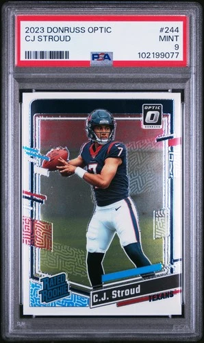 2023 PANINI DONRUSS OPTIC #244 CJ STROUD ROOKIE RC PSA 9