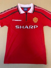 Manchester United 98-99 Red Sharp Umbro Uniform Jersey From Japan