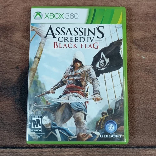 Xbox 360 Assassin's Creed IV Black Flag Complete Game Disc Case Manual