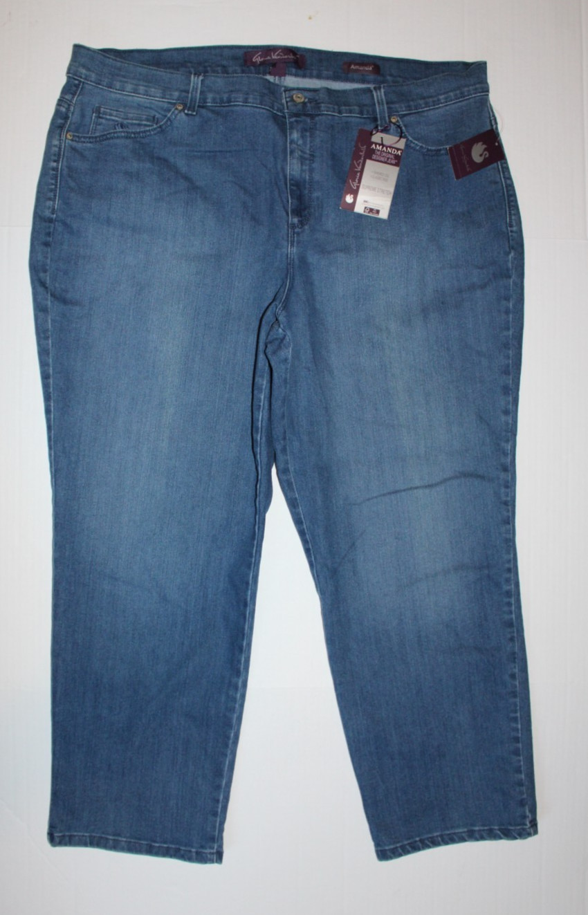 20 W Short Amanda Blue Stretch Denim Pants Nwt