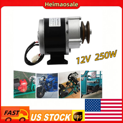 12V 250W High Power Gear Reduction DC Motor MY1016Z 0-300RPM for E-Bike Scooter