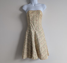 Ruby Rox Tube Dress Womens 3 Vintage Cottage Floral Y2K Coquette Mini Cream 90s