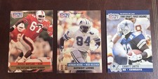 (3) Pro Set NFL Rookies Emmitt Smith Herman Moore Russell Maryland 1990 1991