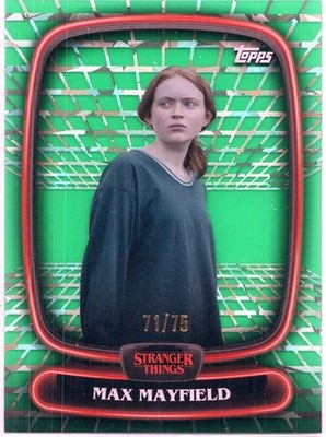 2025 Topps Stranger Things High Tek MAX MAYFIELD Green Parallel /75 Card #42 SP