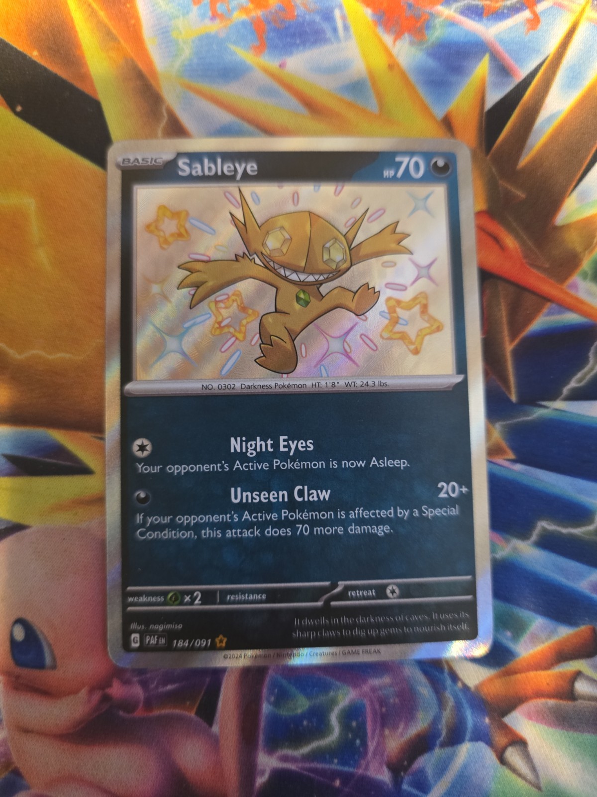 Sableye 184/091 SV: Paldean Fates Holo