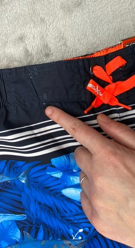 ZeroXposur Swim Trunks Boardshorts Boys Medium 10-12 MeUPF 50+ Blue Sharks *READ - Picture 11 of 13
