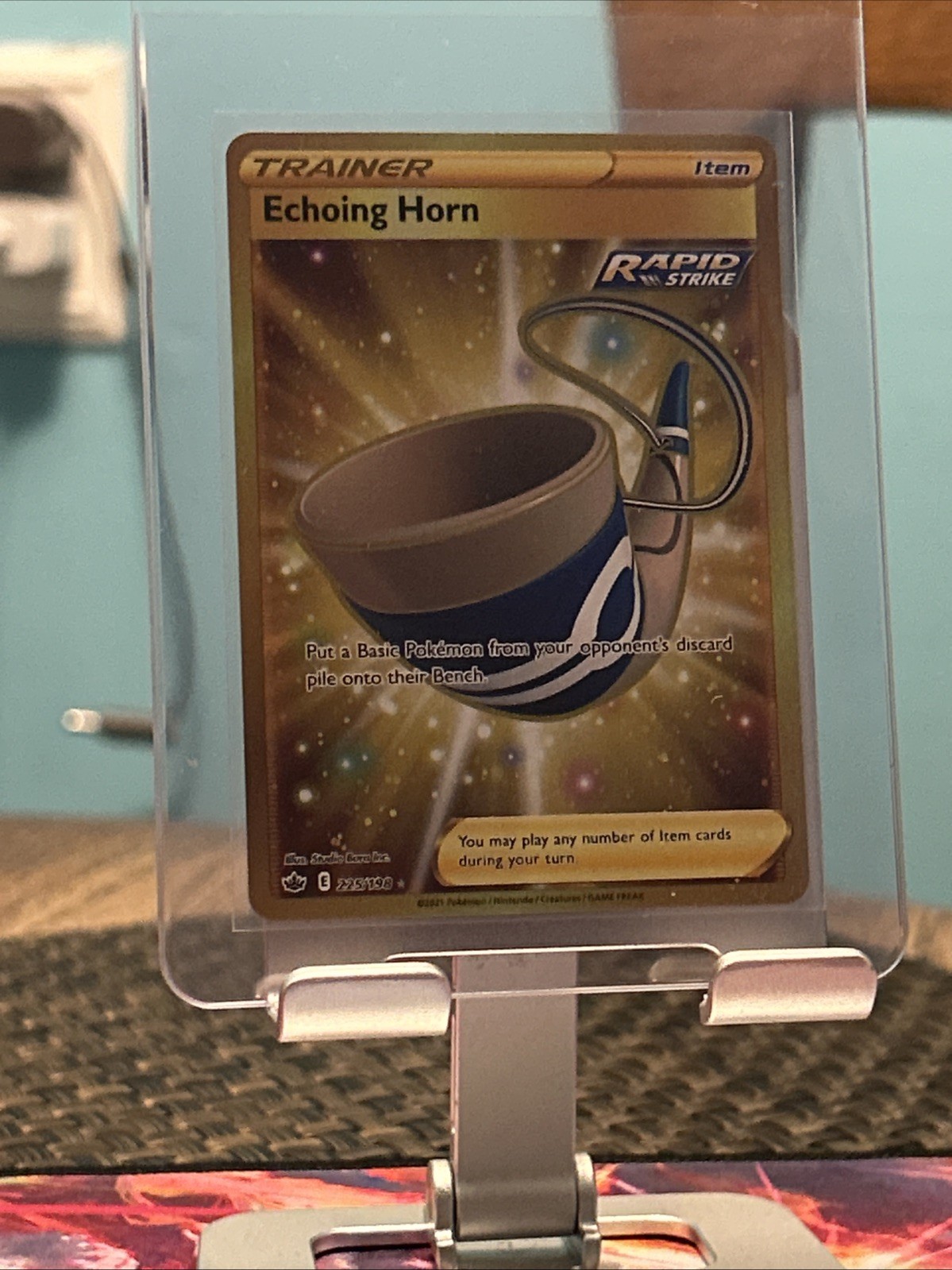 Echoing Horn - 225/198 - Pokemon Chilling Reign Sword & Shield Secret Rare NM