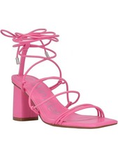 CALVIN KLEIN Womens Pink Calista Square Toe Block Heel Heeled Sandal 11 M