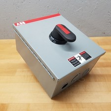 ABB FJ301-3PB6B Enclosed Disconnect Switch, 3 Pole, 30 Amp, 600V, 60 Hz - USED