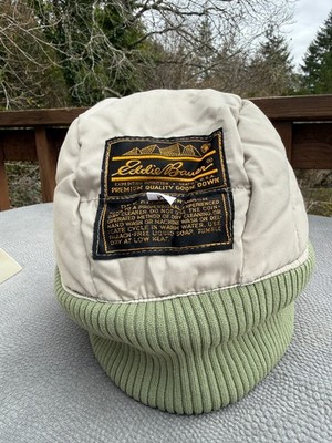 Vintage EDDIE BAUER Goose Down Hat DUCK CAMO Cap MEDIUM Hunting