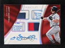 2017 Panini Immaculate Quad Material Platinum 1/1 Jeff Bagwell Auto HOF 0c3