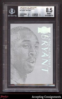 1997 98 Metal Universe Platinum Portraits #3 Kobe Bryant BGS 8.5 NM MT LAKERS