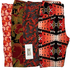 Lot of 4 Lularoe Leggings Womens OS One Size (sz 2-8) Colorful Buttery Soft NEW