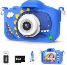 Kids Camera for 3-8 Year Old Girls Boys, 48MP Dual Lens 1080P Toddler Camera ...