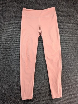 Mono B Active Leggings Womens M Pink Stretch Criss Cross Cut Out Cropped Yoga