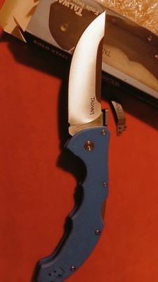 Cold Steel Talwar Talwar 4in Tri-Ad S35VN Plain  G10 Blue Handle