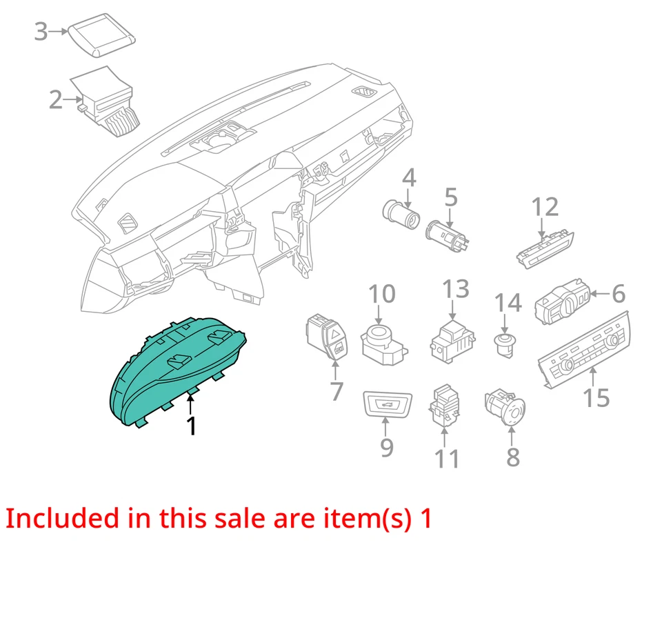 SPEEDOMETER CLUSTER 528i 535i 535i Gt 550i 550i Gt 640I 650i 11-14 1144994 - Изображение 3 из 4
