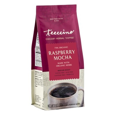 Raspberry Mocha Chicory Coffee Alternative - Ground Herbal Coffee That s Preb...