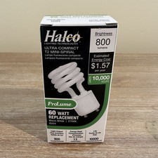 Halco ProLume Ultra Compact T2 Mini-Spiral Light Bulb 60W Replacement GU24