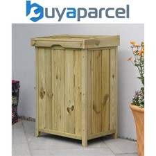 Zest Wooden Keep Safe Parcel Store Drop Box Garden Storage Side Access Lockable
